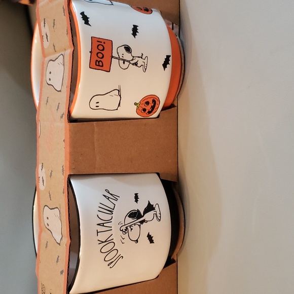Peanuts Snoopy Halloween Ceramic Ramekin Set of 4 NWT